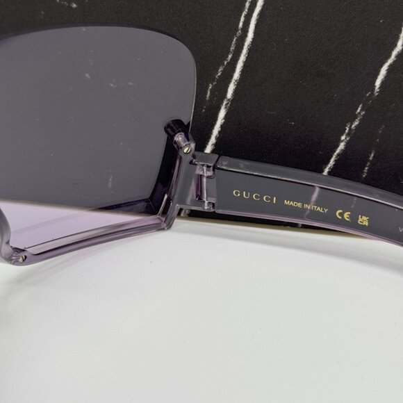NEW GG1631S 011 GUCCI VIOLET MASK WOMEN GUCCI SUNGLASSES - Picture 11 of 13